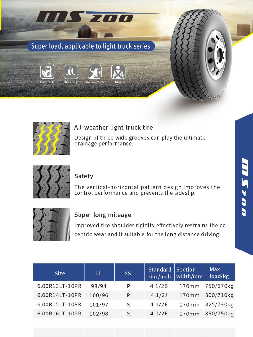 PCR Super Load, Applicable to Light Truck Series