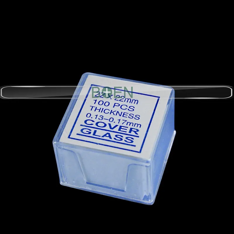Vetro di copertura per microscopio da laboratorio 22x22mm 18x18mm
