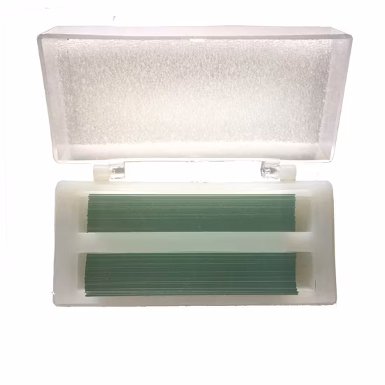Vetro di copertura per microscopio medico trasparente trasparente da 24 x 50 mm